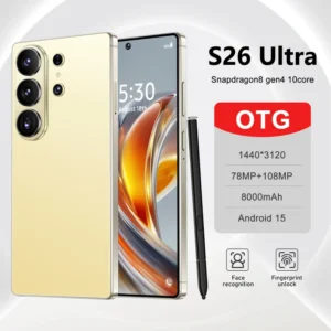 S26 Ultra 7.7 Inch Deca Core 144Hz Dual SIM Smartphone 22GB+2TB 108MP Camera Android 15 S Pen