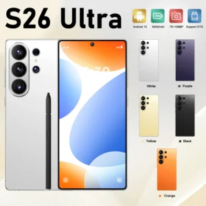 S26 Ultra 8000mAh 5G LTE Global 108MP+72MP Cameras 7.3″ Screen 12Core Android 15 Stylus Pen Dual SIM GPS Navigation Flagship