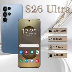 S26 Ultra Android 15 5G Smartphone Deca Core 16GB+1TB 7.3 Inch HD OLED 120Hz French 108MP 100W Quick Charge Factory