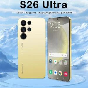 S26 Ultra Android 15 Gaming Smartphone 16GB+1TB Unlocked Dual SIM 5G CDMA 7.3inch HD Screen 72+108MP Beauty Camera 100W Quick