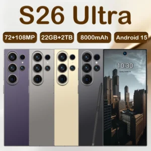 S26 Ultra Android Smartphone 22GB+2TB Huge Storage 6.9″ Display Multi Language OS