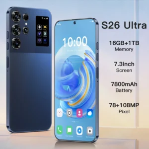S26 Ultra Original 16GB+1TB 72MP+108MP 7.3 Inch HD Resolution 5G Smartphones French Spanish English