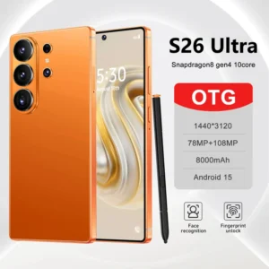 S26 Ultra Smartphone 4G 5G 16GB+1TB 7.3 Inch HD 144Hz Android 15 Unlocked Decacore CPU 108MP Rear Spanish English