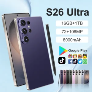 S26 Ultra Smartphone 7.3 Inch 5G Android 15 Deca Core 72+108MP HD Camera 16GB+1TB French Spanish