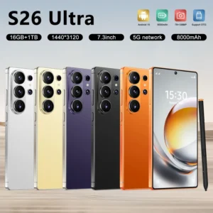 S26 Ultra Unlocked 7.3 Inch 16GB+1TB Dual SIM 5G Smartphone English German French Spanish Language Multi-Language