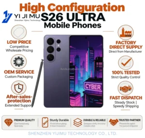 S26 Ultra Unlocked Cell Phone 108MP Camera Dual SIM Dual Standby Full Screen Global Version 5G Smartphone
