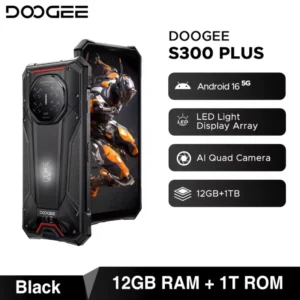 S300 Plus Rugged Phone 5G Android 16 Gemini AI LED Light Display Array 12GB 1TB 11000mAh 120W 6.78 inch Screen Smartphone