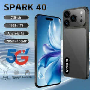 SPARK 40 Large Screen 5G Smartphone Deca Core CDMA LTE Dual SIM 16GB+1TB Android15 Phone Quick Unlock