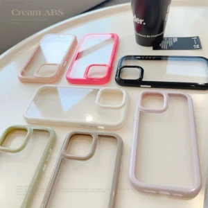 Shockproof Cell Phone Case Acrylic Transparent Hard Back Clear Phone Cases for iPhone 15 14 13 12