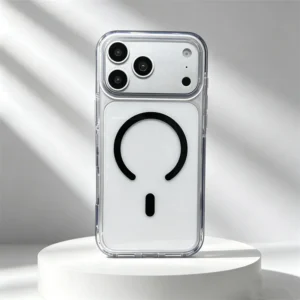 Shockproof Clear Hard Acrylic TPU TPE PC Transparent Magnetic Wireless Charging Back Cover Phone Case for iPhone 17 Pro Max