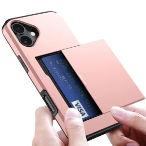 Shockproof Hard PC Mobile Phone Cover Case Card Holder for iPhone 12 13 14 15 Custom Logo