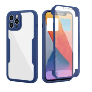 Shockproof Transparent Mobile Screen Protective 360 Full Cover Phone Case for Iphone 11 12 13 Pro Max 14 15 16