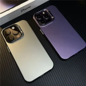 Simple Fashion IMD Suitable Electroplating Lens Advanced Hard Phonecase Shockproof Phone Case for iPhone 16 15 17 Pro Max