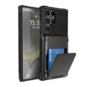 Slide Wallet Credit Card Slot Case for Samsung Galaxy S26 S25 S24 S23 S22 S21 Note 20 Ultra FE S25 Edge A56 A36 Back Cover