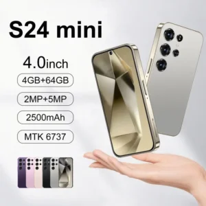 Small Mobile Phone S24 Mini Children Smartphone 2MP+5MP Camera Facial Recognition HD Screen