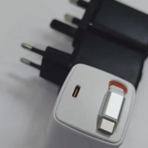 Smart 30W AC CC PD Fast Double Port Desktop Power Supply Adapter EU UK US Plug White Fireproof Fast Charge Cable Charger For