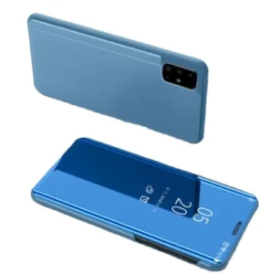 Smart Mirror Flip Phone Case for Samsung Galaxy S26 Ultra 5G Smartphone Accessories S25 Ultra Electroplated Cover Blue S25FE S24