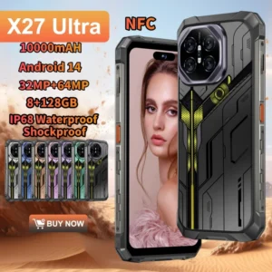 Smart Rugged Mobile Call Phone G85 Octa Core Android 14.0 8G+128GB 32MP+64MP 10000mAH IP68 Waterproof Phone