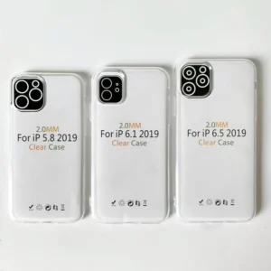 Smart Style Non Slip Protect 2.0mm Soft Transparent Clear Silicone TPU Mobile Cell Phone Back Cover Case for iPhone X XS