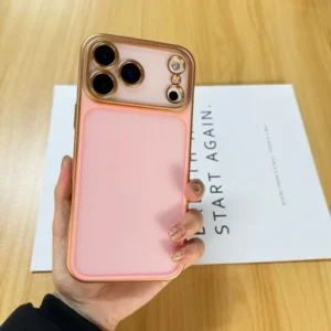 Soft TPU Mobile Phone Case for iPhone Shockproof Transparent Frosted Electroplated Lens Protect Phone Cover