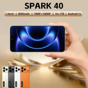 Spark 40 Global 5G LTE Bands 72MP+108MP7.3″ 120Hz Screen 8000mAh 16GB+1TB Dual SIM GPS Face Recognition Stylus Bulk Mobile Phone