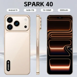 Spark40 4G/5G Android Smartphone Real LET Telephone 7.3inch 16+1TB HD Face Recognition Fingerprint Android15 Mobile Phones
