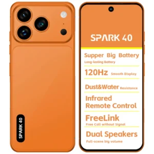 Spark40 4G/5G LTE Android 15 Octa Core Smartphone CDMA 7.3inch 16GB+1TB HD Face Recognition Fingerprint Mobile Phone