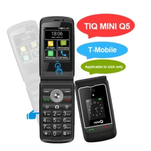 TIQ MINI Q5 Flip Phone Supports Google Touch Screen Button Smartphone Supports US signal Band