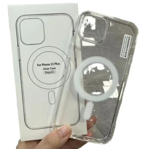 TPU+Acrylic Transparent Shockproof Clear Magnetic Phone Case for iPhone 12 13 14 15 16 17 Pro Max