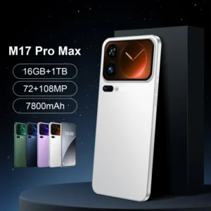 Top Selling M17 ProMax Android Smartphone 7800mAh Battery 108MP Beauty Camera Ten Core CPU Global
