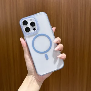 Transparent Case for iPhone 17 Pro Clear Cover TPU PC Magnetic Back Cover Impact Protection Anti Scratch Cases