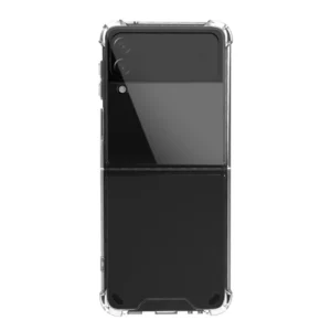 Transparent Hard Acrylic Cell Phone Back Cover for Samsung Z Flip 3 Shockproof Airbag Corners Folding Case Cover