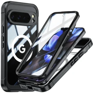Transparent Hard PC+9H Tempered Glass Sturdy Durable Dustproof Anti Drop Magnetic Phone Case for Google Pixel 10 Pro XL