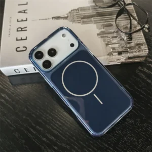 Transparent Official Color Shock Protective Anti-Drop Hard Shell TPU PC Magnetic Luxury Mobile Phone Case 17 Pro Phone Grip