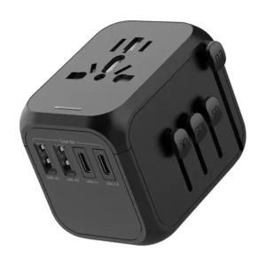 Travel Adapter International Wall Charger Fast 3USB+Type C 3A 4 Port EU/U/UK Power Charger AC Plug Adapter