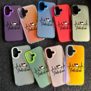 Trendy Hard Plastic Mobile Phone Cases for iPhone Xs Xr 7 8 11 12 13 14 15 16 Pro Max with Palestine Flag Map Designer