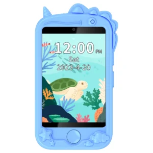 Type C Kids Children’s Smart Phone 4G Nano Sim Card GPS SOS Dual Cameras Video Call Gift Present for Girls Boys Mobile Phone