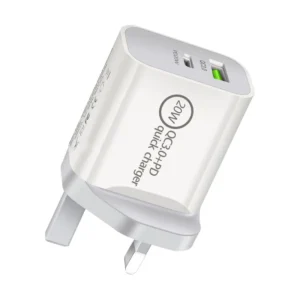 UK Type C Quick Charge PD QC 3.0 Fast Charging 20W USB C Wall Charger Travel Adapter