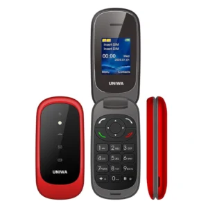 UNIWA F9E Mini Flip Phone 2G GSM Dual SIM Keypad Feature Phone Type C Charging Classic Mobile Phone