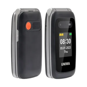 UNIWA V202T Smartphone 2.4 Inch Mini Elder Cell Phone 4G Dual SIM Flip Mobile Phone