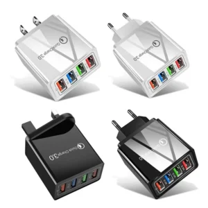 US/EU Plug Usb Travel Charger 4 Ports Fast Charging Wall Charging Adapter for Cellphones