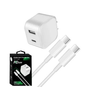 US Plug 20W Quick Charger Type C USB Cable Set Power Adapter Fast Charging Android Charger