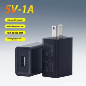 US Standard Charger 5V 1A FCC Certified USB Power Adapter Plug for Mobile Phone Fast Charging Head QC2.0 PC Fireproof Material