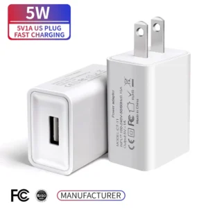 USB 5V1A 5W Charger For Phone US EU Plug Supply Power Adapters Wall Phone Charger