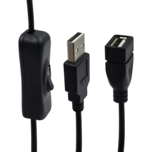 USB A To Type A Charging OFF Switch USB2.0 Type A Male To Female USB A To Type A