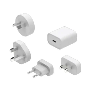 USB A Type C GaN Fast Charging Wall Adapter OCP/OVP Protected QC3.0 PD 20W Output Power For UK EU US Phone Charger