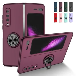 Ultra Thin Matte Hard PC Folding Phone Case for Samsung Galaxy Fold Fold 1 W20 4G 5G 360 Rotating Ring Holder Cover