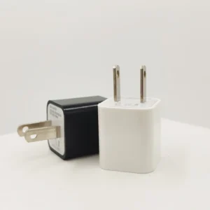 Universal Fast Charging Wall Plug Adapter for Phones 5V 1A USB Charger 5W Output Power Compatible with US EU Euro Plug Styles