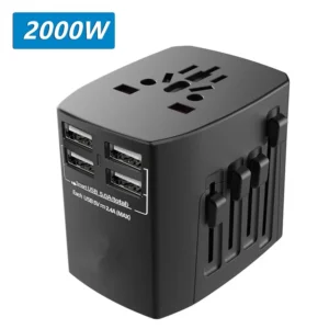 Universal Travel Adapter 4 USB International Socket Outlet Plugs Adaptor Power Wall Charger
