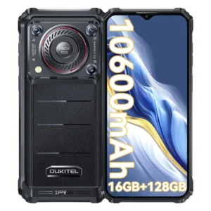 Unlocked Oukitel WP36 Smartphone 8GB+128GB IP68 Waterproof Fingerprint Identification 10600mAh 6.52 Inch 4G Rugged Mobile Phone